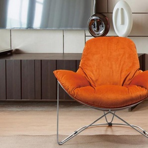 KAWOLA Sessel OSCA Loungesessel Relax-Sessel Stoff orange (B/H/T) 80x72x90cm