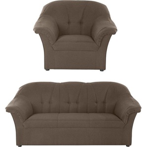 DOMO collection Polstergarnitur Pegnitz, (Set), Sessel und 3-Sitzer