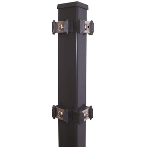 KRAUS Zaunpfosten Modell P mit Edelstahlplättchen Zaunpfosten 4x6x160 cm, für Höhe 103 cm grau (anthrazit) Zaunpfosten