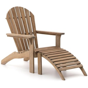 ROUGH-S Adirondack Gartensessel mit Hocker