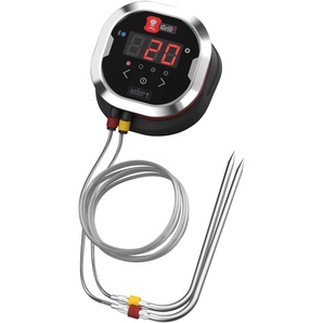 Grillthermometer WEBER iGrill 2 Temperaturmessgeräte , schwarz Grillzubehör mit 2 Messfühlern, Verbindung via Bluetooth der Weber iGrill-App