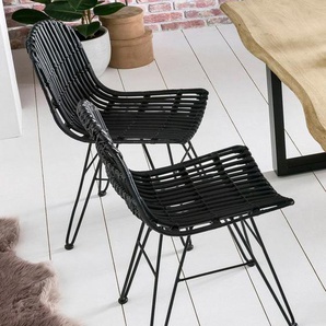 SIT Rattanstuhl Rattan Vintage, Shabby Chic, Vintage