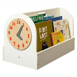 Aufbewahrung für Kinderbücher, tragbare Bücher-Box aus Holz, in soft-weiß, 35 x 55 x 31 cm, von Tidy Books