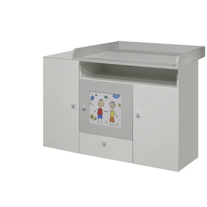 Wickelkommode - weiß - 127 cm - 102 cm - 77 cm | Möbel Kraft