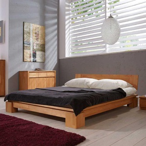 Bett aus Buche Massivholz mit Kopfteil