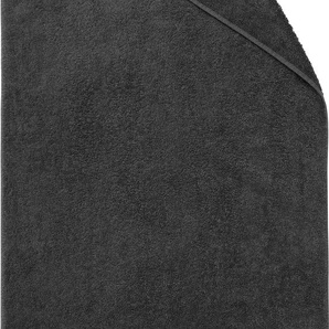 Duschtuch MARC OPOLO HOME Linan Handtücher Gr. B/L: 70 cm x 140 cm (1 St.), grau (anthrazit) Handtücher Badetücher mit Bordüre aus Baumwoll-Leinengewebe