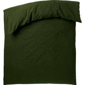 Bettbezug ZOEPPRITZ Stay Bettbezüge B/L: 200 cm x 200 cm, grün Bettwäsche nach Material Vintage-Knitter-Look