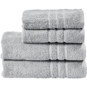 Handtuch Set DONE. Daily Uni Handtuch-Sets Gr. 4 tlg., grau (silbergrau) Handtücher Badetücher 2x Gästehandtücher & Handtücher, Uni-Farben