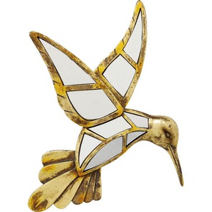 Kare-Design Dekovogel , Gold , Kunststoff, Glas , Vogel , Vogel , 27x32x4 cm , handgemacht , Dekoration, Skulpturen & Dekoobjekte, Dekotiere