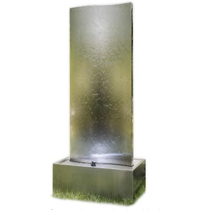 Köhko® Wasserwand Velazco mit LED-Beleuchtung Höhe ca. 122 cm Wasserspiel mit Edelstahlbecken E3BCAB72DC794D1CAC60D01F57D3AAC8