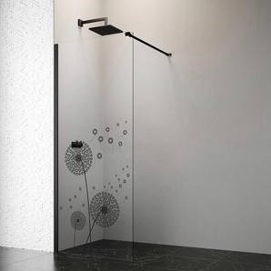Walk-in-Dusche WELLTIME BY GEO Duschwände Gr. B/H: 86,5 cm x 200 cm, nur links montierbar, schwarz Duschwände Duschwand erhältlich in 5 verschiedenen Breiten (80-140 cm)