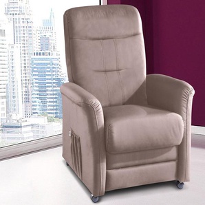 TV-Sessel SIT&MORE Charlie Sessel Luxus-Kunstleder, manuell verstellbar, B/H/T: 76 cm x 103 cm x 91 cm, grau Fernsehsessel und TV-Sessel wahlweise mit Motor Aufstehhilfe