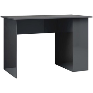 Schreibtisch Hochglanz-Grau 110x60x73 cm Holzwerkstoff