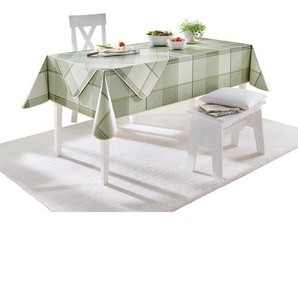 Tischdecke Tischdecken Gr. oval 140 cm x 190 cm, eckig, grün (oliv, grün) Gartentischdecke Tischwäsche