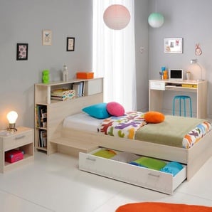 Jugendzimmer-Set PARISOT Charly Schlafzimmermöbel-Sets weiß (akazie, weiß) Kinder Komplett-Jugendzimmer Komplett-Kinderzimmer Schlafzimmermöbel-Sets