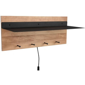 Wandgarderobe Romy II in Holz Nachbildung, mit LED Stripe