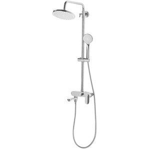 Duschsystem Silber mit Kopf und Handbrause Set Modernes Design