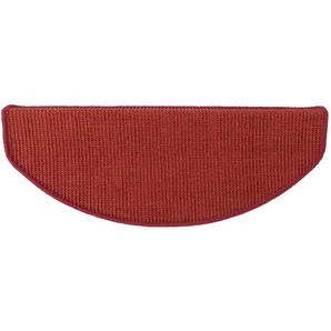 Sisal-Stufenmatten Premium | Rot | 23,5 x 65 cm