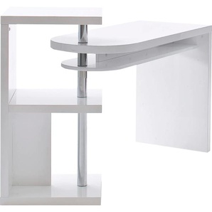 MCA furniture Schreibtisch Mattis, mit Regalelment weiß hochglanz, Tischplatte schwenkbar B/H/T: 145 cm x 94 50 Schreibtische Bürotische und Büromöbel