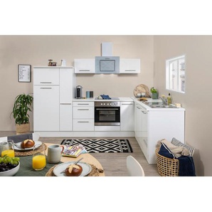 Respekta Eckküche Premium 2.0 , Weiß , Metall , 1,3 Schubladen , 290x200 cm , FSC , links aufbaubar, rechts aufbaubar , Küchen, Eckküchen