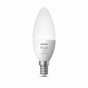 Philips HUE Led-Leuchtmittel , Weiß , Kunststoff , E14 , 4 W , 10.6 cm , LED Beleuchtung, LED Leuchtmittel