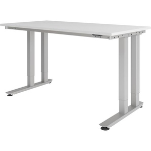 bümö® Schwerlast-Tisch elektrisch verstellbar bis 350 kg, Tischplatte 160 x 80 cm in grau