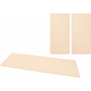 Bettumrandung Fancy HANSE Home, Höhe 7 mm, Unifarben, Bettvorleger, 3-teiliges Läufer-Set fürs Schlafzimmer