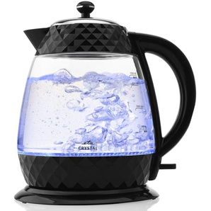 ETA Wasserkocher Crystal ETA315490000 in einem edlen Schwarz, aus Glas und mit Beleuchtung schwarz Kunststoff Wasserkocher
