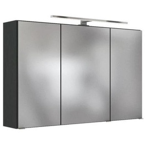 Held Spiegelschrank , Glas, Holzwerkstoff , 6 Fächer , 100x64x20 cm , Made in Germany , Badezimmer, Badezimmerspiegel, Spiegelschränke