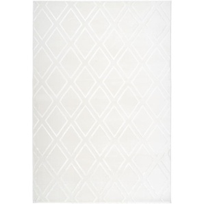 Teppich Handgefertigt besonders weiche Haptik modernes Design Weiß