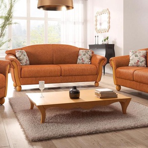 Polstergarnitur HOME AFFAIRE Milano Sitzmöbel-Sets Gr. H/T: 83 cm x 81 cm, Chenille, orange (terrakotta) Couchgarnituren Sets Sitzmöbel-Sets 2-Sitzer und 3-Sitzer