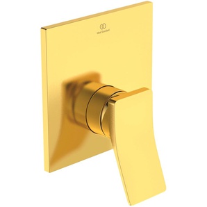 Brausethermostat IDEAL STANDARD Check Armaturen Gr. B/H: 16,3 cm x 16,3 cm, goldfarben (goldfarben, mattgoldfarben) Duscharmaturen Armaturen Unterputz Bausatz 4, Brushed Gold