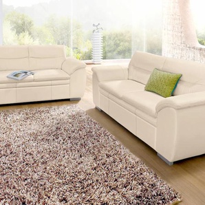 Polstergarnitur COTTA Sitzmöbel-Sets Gr. Kunstleder SOFTLUX, beige (creme) Couchgarnitur Couchgarnituren Sofas Couches Sitzmöbel-Sets Set: bestehend aus 2,5- und 2-Sitzer