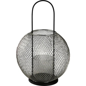 AM Design Windlicht Kerzenhalter mit Drahtgeflecht (1 St), aus Metall und Glas, Höhe ca. 32 cm