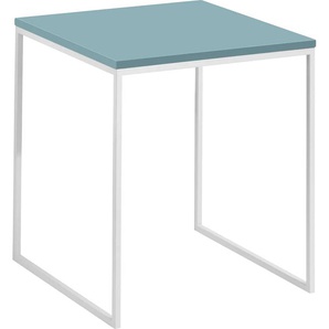 Couchtisch NOW BY HÜLSTA CT 17 Tische B/H/T: 50 cm x 54,5 cm x 50 cm, blau Couchtisch Eckige Couchtische eckig Tisch quadratisch, Höhe 54,5 cm, mit weißem Gestell