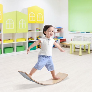 Hölzernes Balance-Brett Board Waldorf Board aus Holz für Kind 90 x 39 x 19,5 cm Natur
