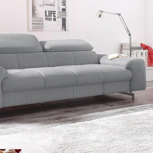 COTTA Polstergarnitur Mailand, Set: bestehend aus 3-Sitzer und Hocker, mit edlen Metallfüßen