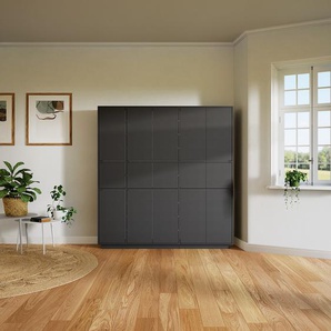 Aktenschrank Graphitgrau - Flexibler Büroschrank: Türen in Graphitgrau - Hochwertige Materialien - 190 x 200 x 34 cm, Modular