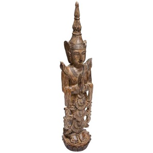 Figur Buddha stehend Braun, H.98 cm Unisex