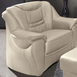 Sessel SIT&MORE Gr. Luxus-Kunstleder, B/H/T: 98 cm x 94 cm x 95 cm, beige (creme) Polstersessel Sessel