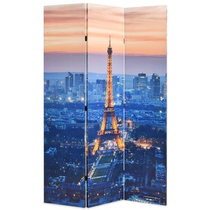 Raumteiler klappbar 120 x 170 cm Paris bei Nacht