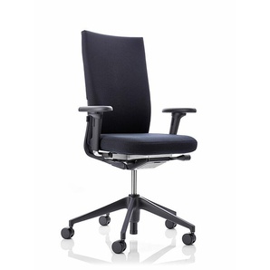 Vitra Bürodrehstuhl mit 2D-Armlehnen ID Soft L schwarz, Designer Antonio Citterio, 102-120x70x52-76 cm