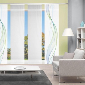 Schiebegardine 4ER SET HEIGHTS, Vision S, Paneelwagen (4 St), halbtransparent, HxB: 260x60, Schiebevorhang 4er Set Digitaldruck