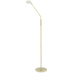 Fischer-Honsel LED-Leseleuchte, Messing-matt mit Dimmer ¦ gold