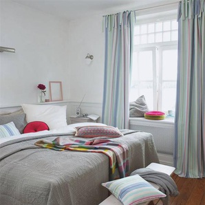 Medaillonquilt grau - bunt - Oberstoff: 100 % Baumwolle, Polyesterfüllung - Tagesdecken & Quilts - Überwürfe & Sofaüberwürfe