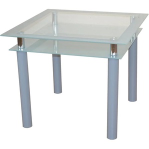 Esstisch INOSIGN TOM Tische Gr. B/H/T: 90 cm x 75 cm x 90 cm, grau (metall chrom) Esstisch Rechteckige Esstische rechteckig Tisch Breite 90 cm