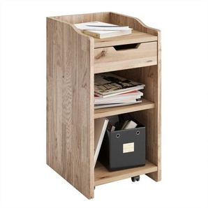 Büro Schreibtischcontainer aus Wildeiche Massivholz einer Schublade