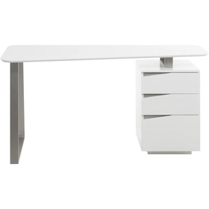 MCA furniture Schreibtisch Tori, weiß matt lackiert, mit 3 Schubladen, Breite 150 cm B/H/T: x 76 67 Schreibtische Bürotische und Büromöbel