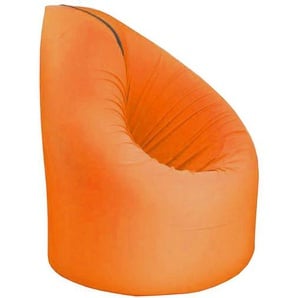 Jugendzimmer Sitzsack als Gästebett nutzbar Orange Grau Webstoff