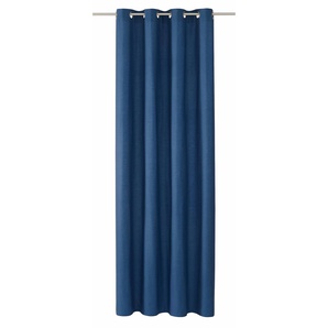 Vorhang TOM TAILOR DOVE Gardinen Gr. 245 cm, Ösen, 135 cm, blau (royalblau) Gardinen nach Räumen Gardine